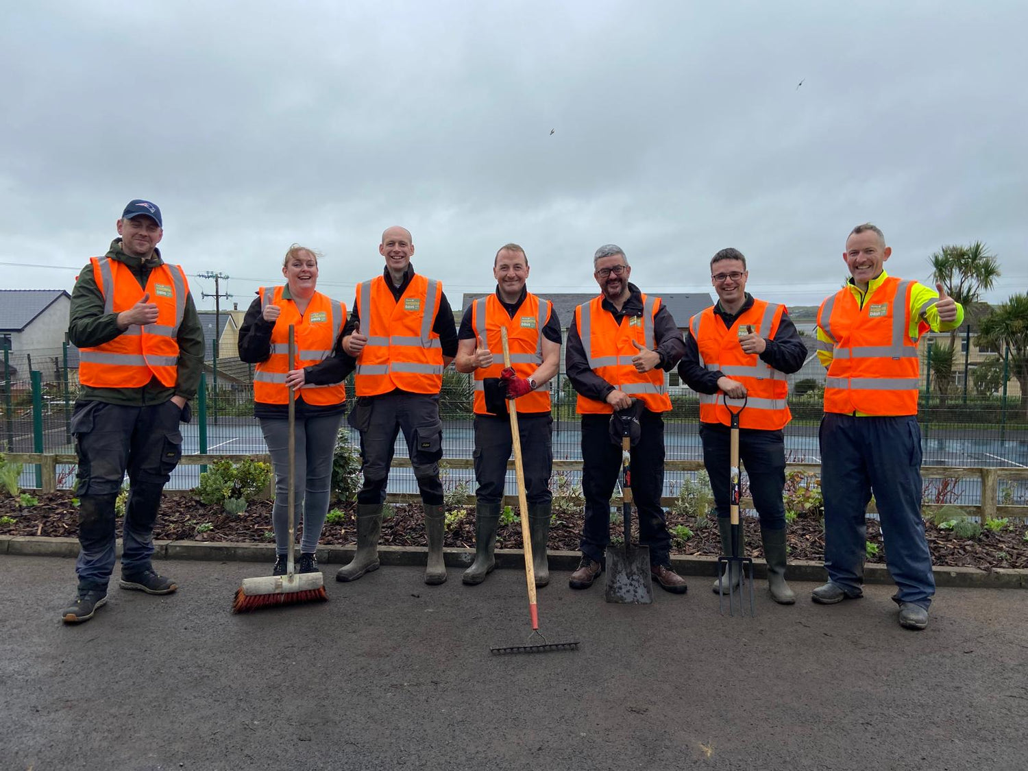 Homeland Team assist in transforming Belmullet Civic Centre Public Space - Aurivo Helping Days