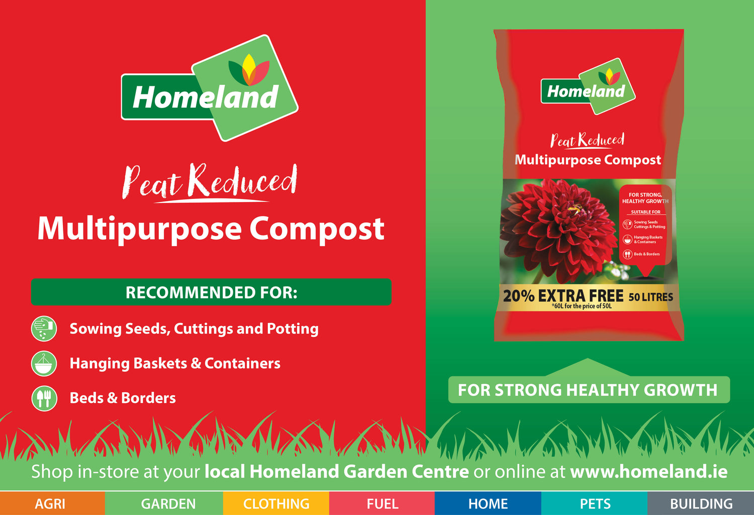 NEW PRODUCT - Homeland Peat Reduced Multipurpose Compost