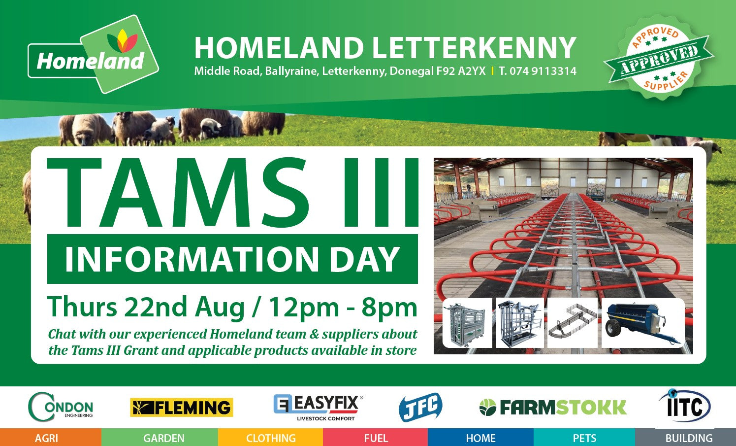 Upcoming Event - Homeland Letterkenny - Tams III Information Day