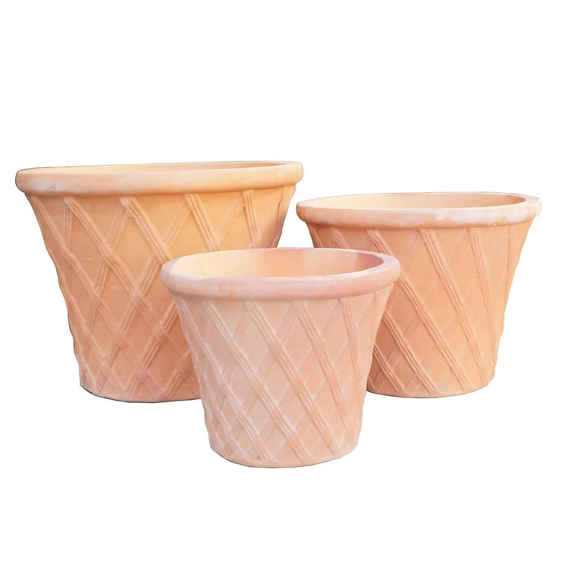 Terracotta Lattice Cone Planter