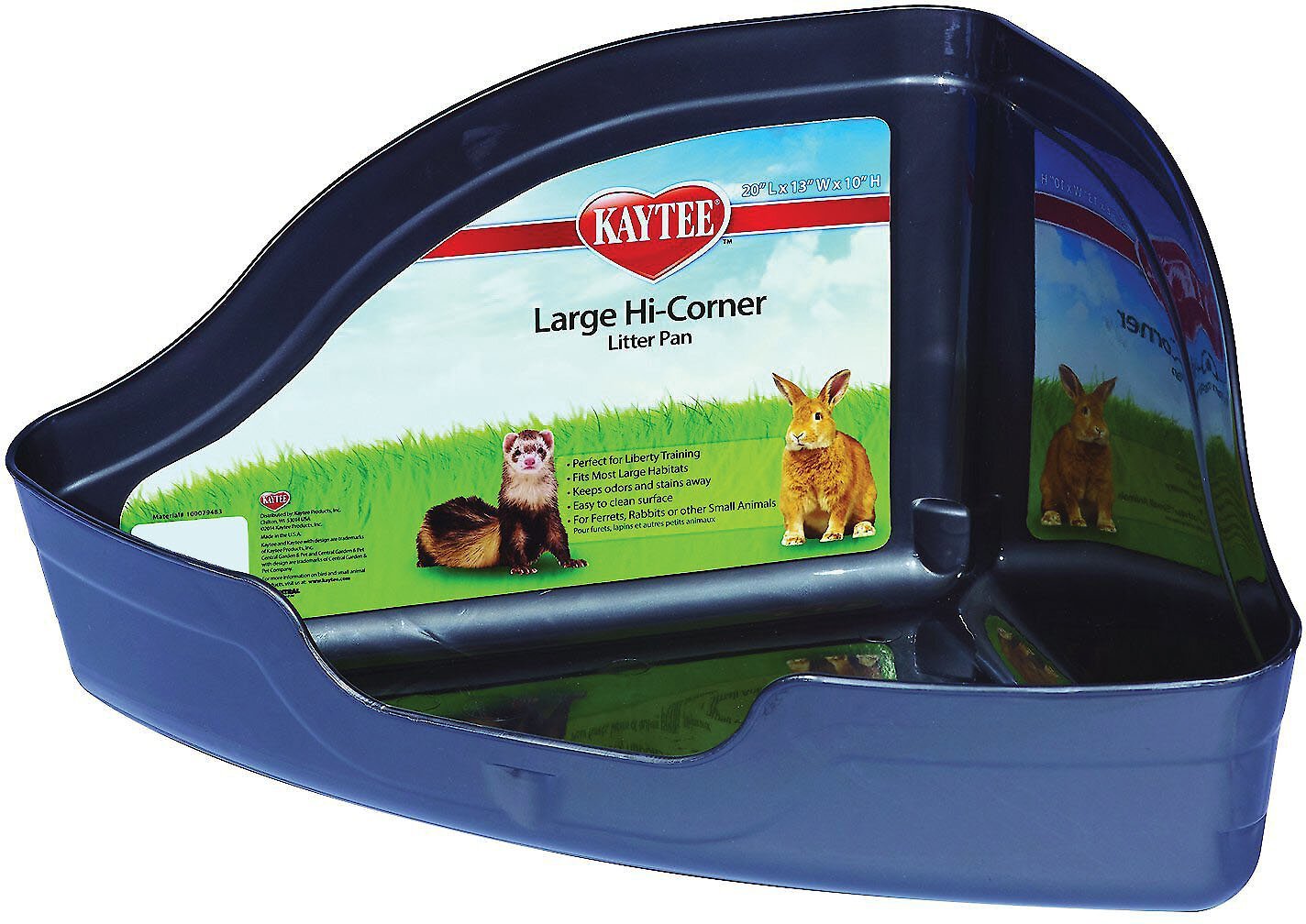 Hi Corner Litter Pan 13&quot; Rabbit