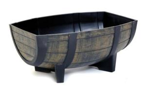 Medium Oak Barrel Trough Planter