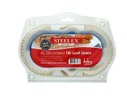 Steelex 40 Siliconised 1lb Loaf Liners