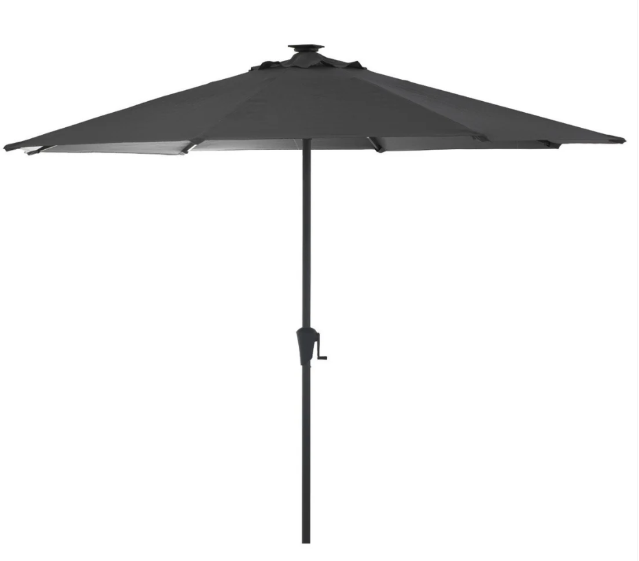 2.7m Crank &amp; Tilt Aluminium Parasol Grey