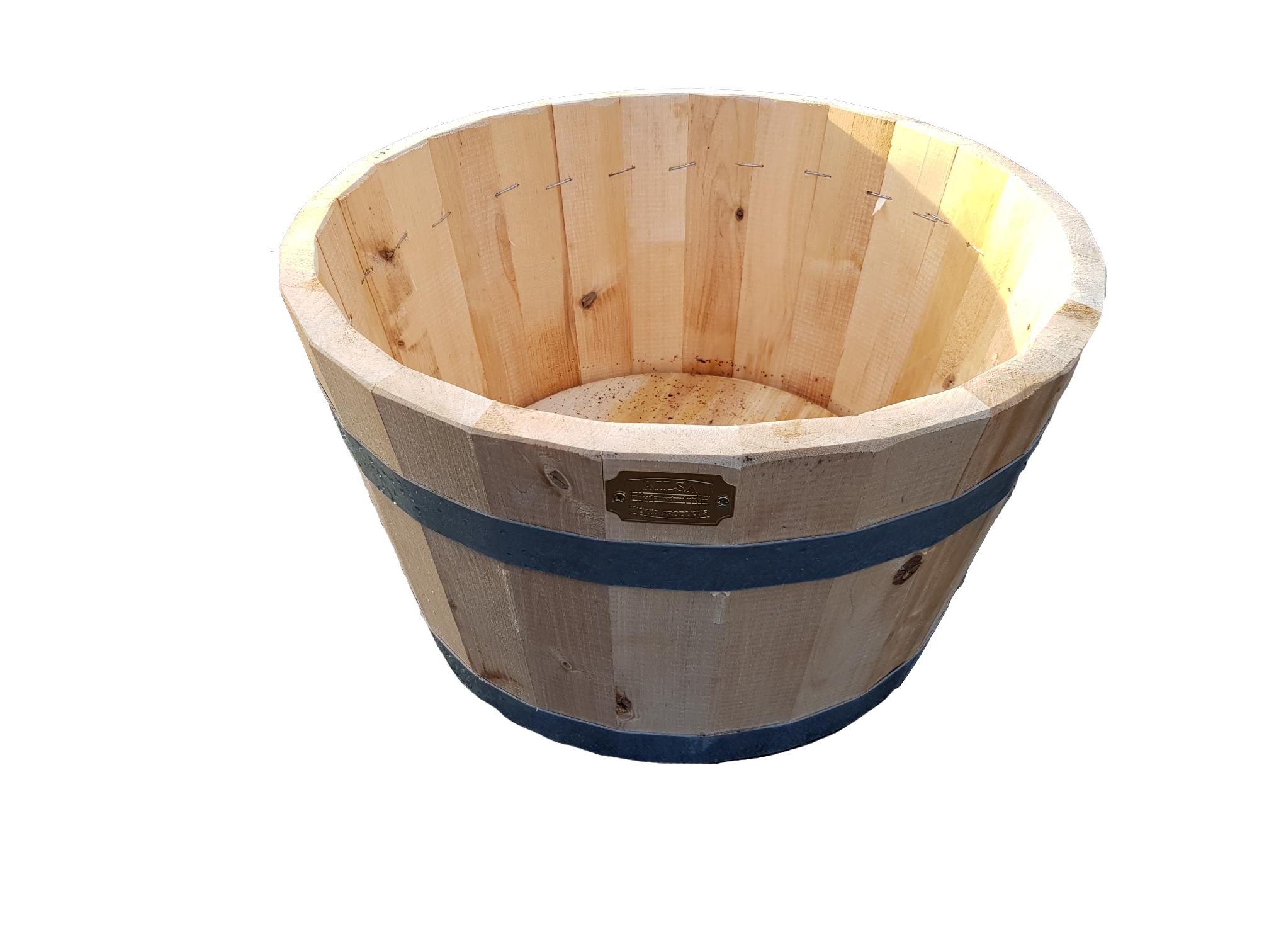 Wooden Barrel Planter