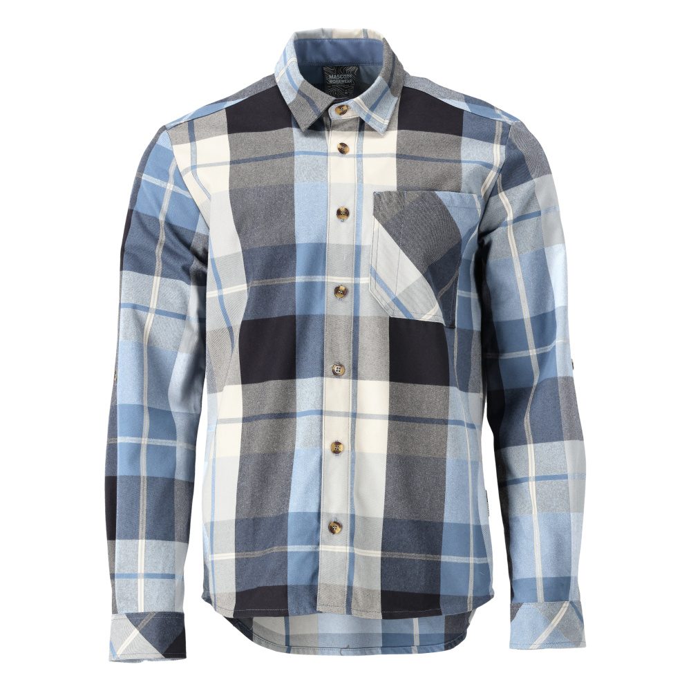 Mascot Flannel Shirt Dark Navy Checked