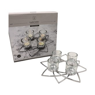 Star 4 Piece Tealight Holder 30.5cm