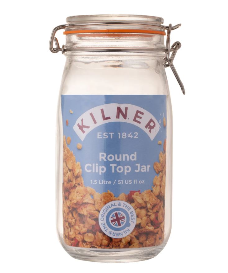 Kilner Clip Top Round Jar 1.5 Litre