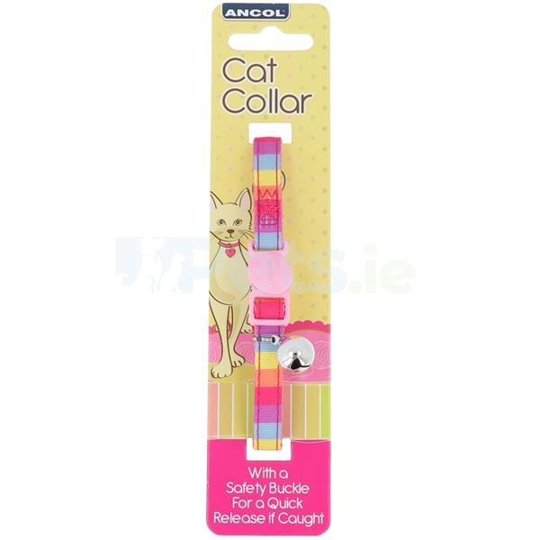 Pink Rainbow Cat Collars 20-30cm