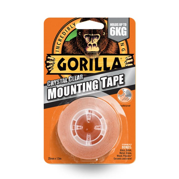 Gorilla Mounting Tape Clear 1.5m