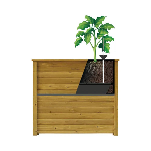 Wooden Rectangle Planter Tall - Natural (FSC 100%)