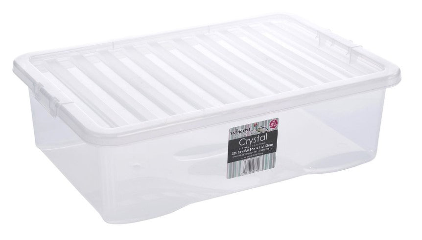 Wham 32 L Crystal Clear Underbed Box &amp; Lid