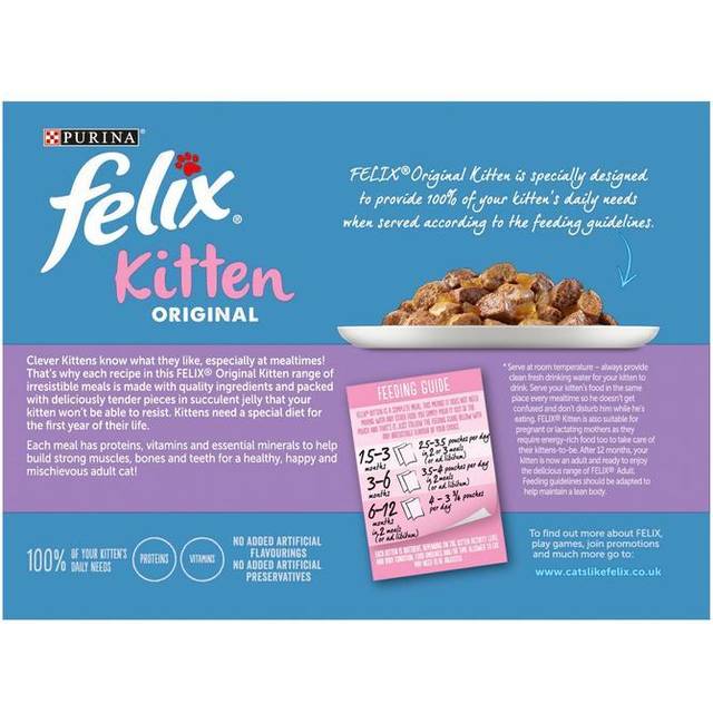 Felix Mixed Pouch Kitten 12 x 100g