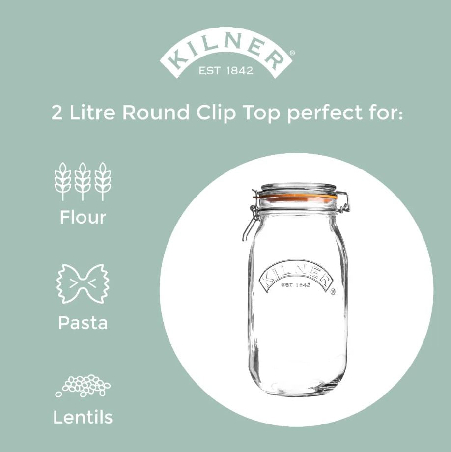 Kilner Clip Top Round Jar 2 Litre