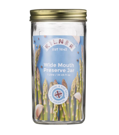 Kilner Wide Mouth Preserve Jar 1 Litre