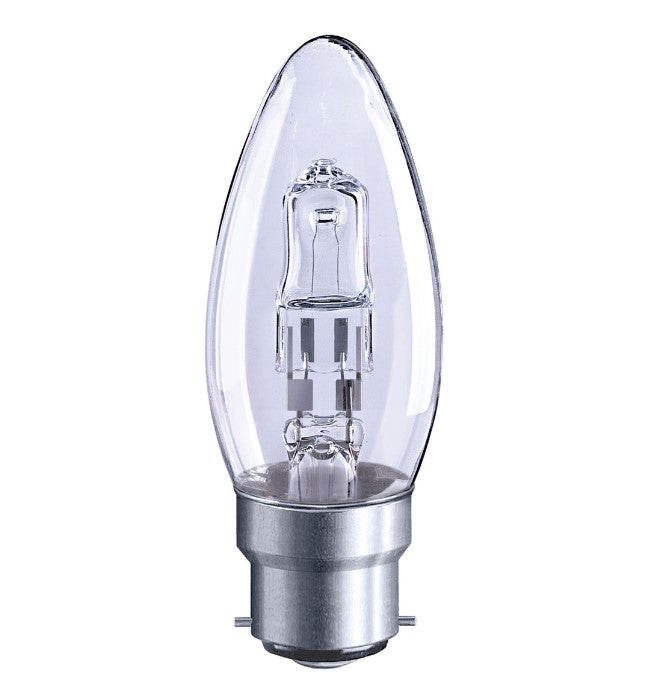 Solus (40w =30w) Bc Clear Candle Halogen Energy Saver Light Bulb