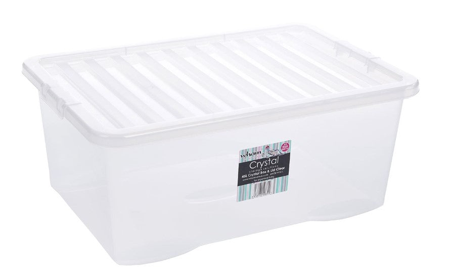 Wham 45 L Crystal Clear Box &amp; Lid