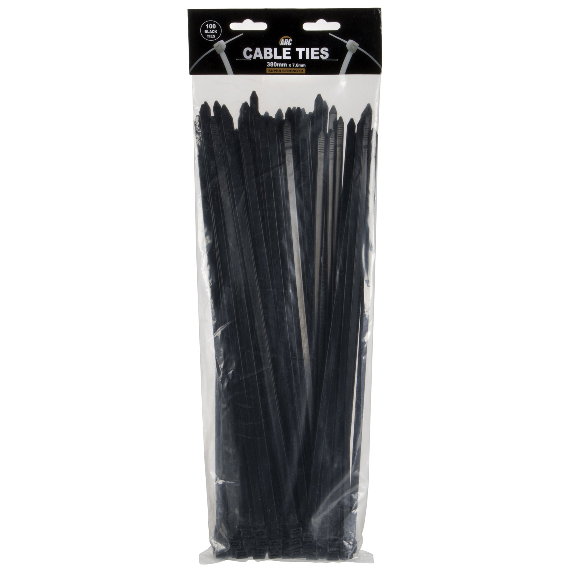 Arc Cable Ties Clear (100 Pack)