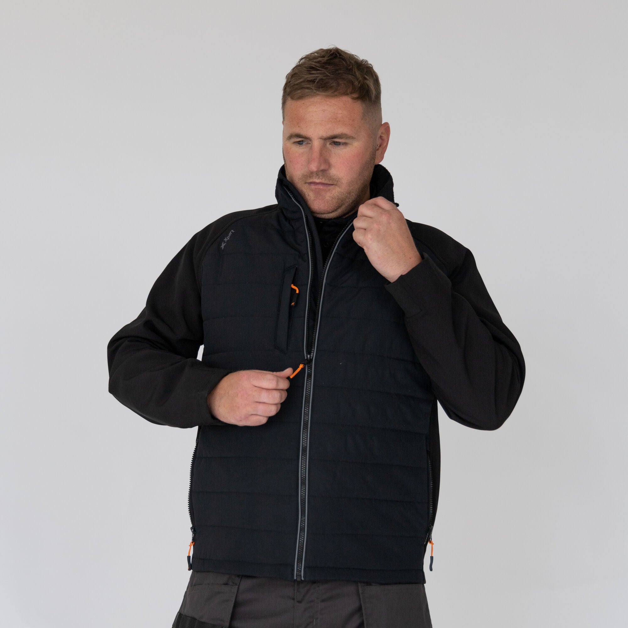 Xpert Pro Rip stop Insulated Hybrid Jacket Black