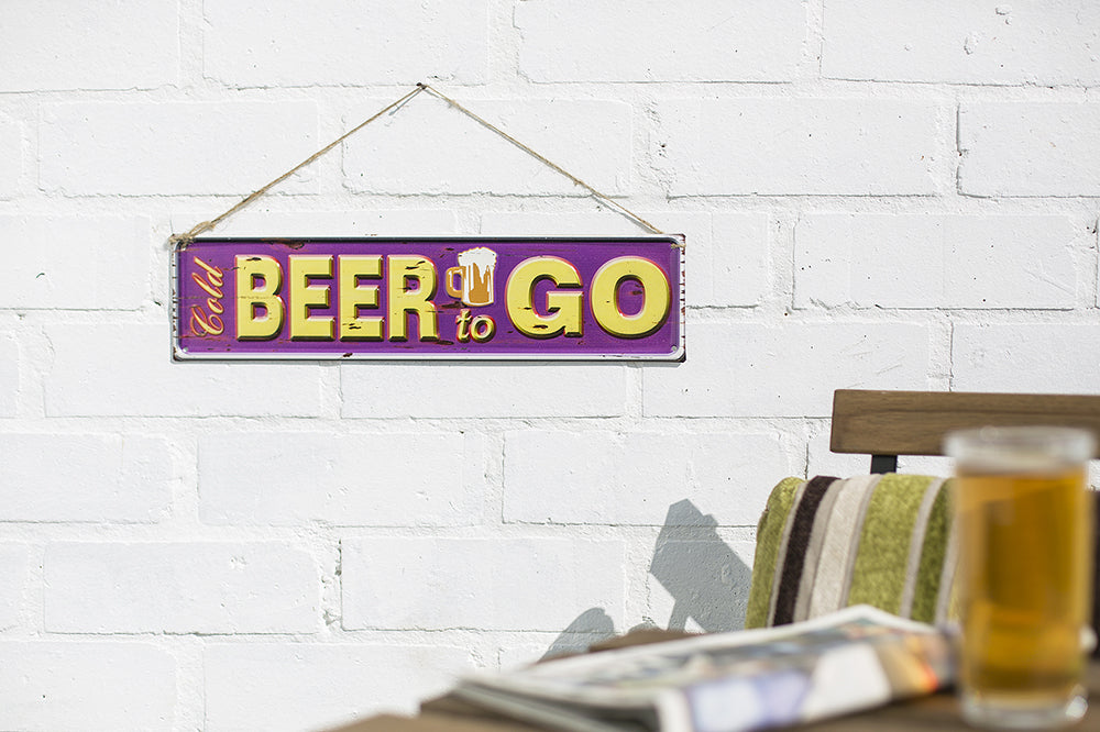 Steel Sign Beer to Go