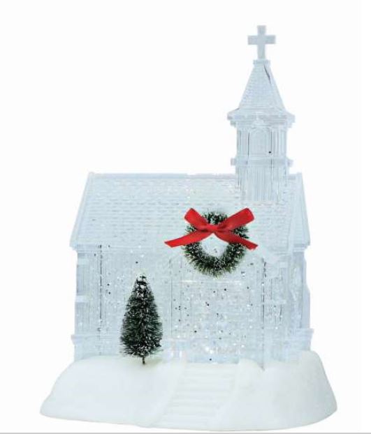 LED White Church 12x30cm