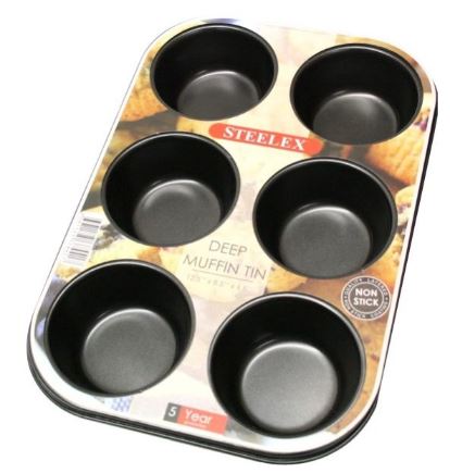 Steelex 6 Cup Muffin Tin