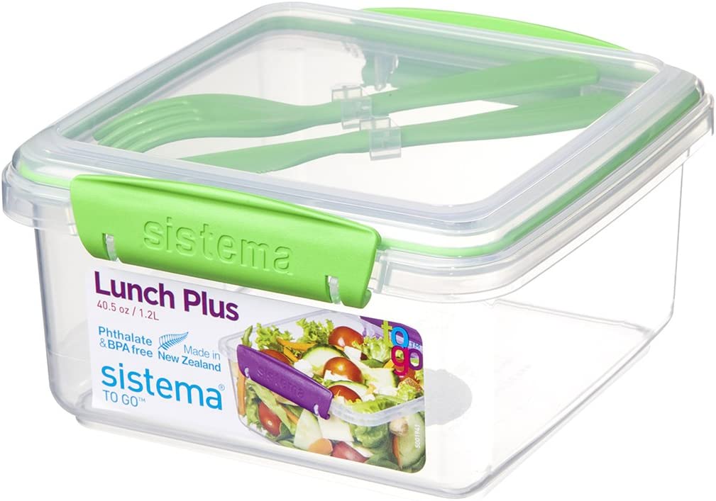 Sistema Lunch Plus To Go With Cutlery 1.2L - Assorted Colours