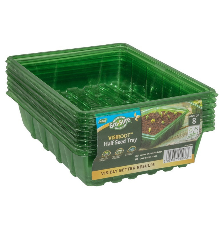 Gro-sure Visiroot Half Seed Trays 8pk