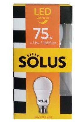 Solus 75w = 11w Bc   A55 Smd Non Dimm Led