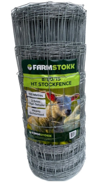 Farmstokk 8/80/15 HT Galv Sheep Wire 100m