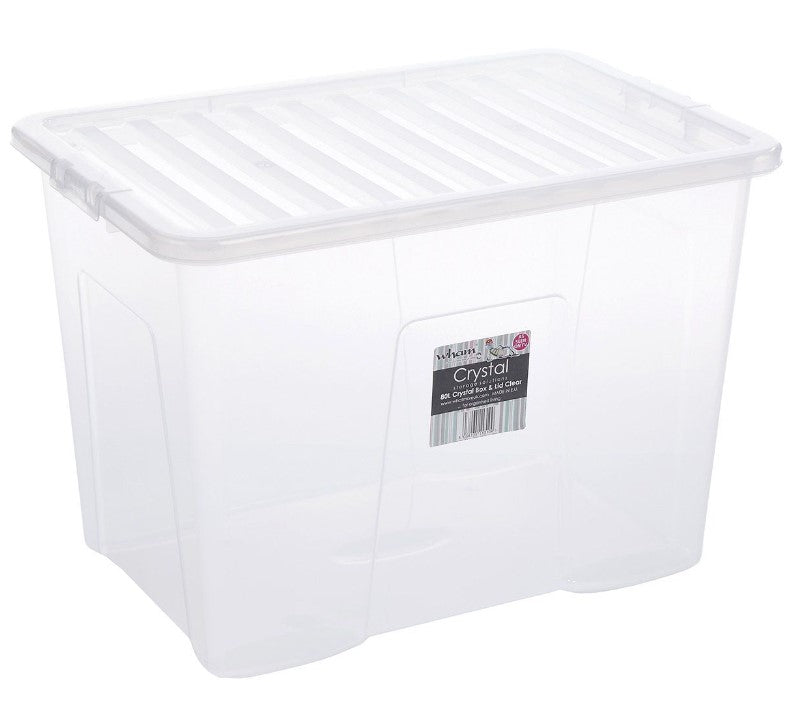 Wham 80 L Crystal Clear Box &amp; Lid