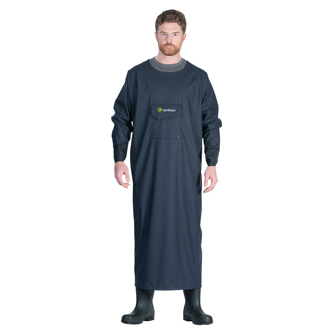 Agrishield Waterproof Dairy Gown - Navy