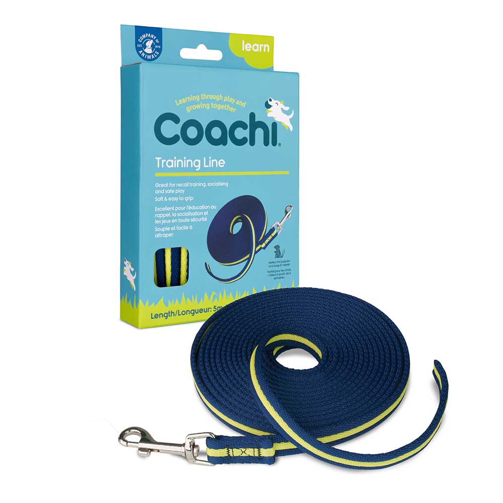 Coachi Dog Training Line - Navy &amp; Lime