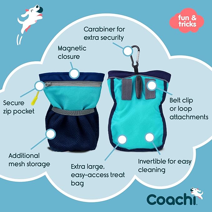 Coachi Pro Train &amp; Treat Bag - Navy &amp; Blue