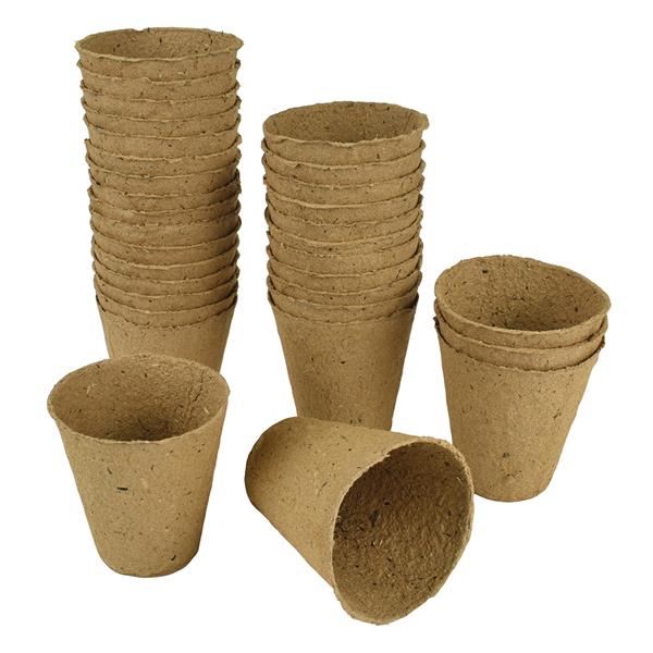 Gro-sure Fibre Pots Round 6cm 24pk