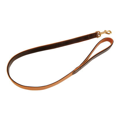 Brown Leather Padded Dog Lead