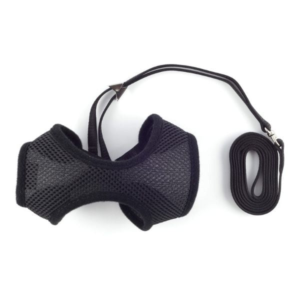 Cat Harness &amp; Lead Set - Black