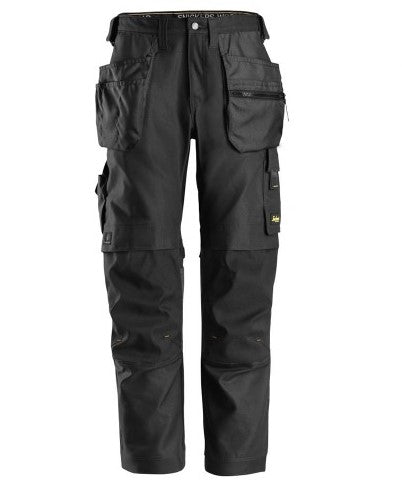 Snickers AllroundWork Canvas Stretch Work Trousers Black