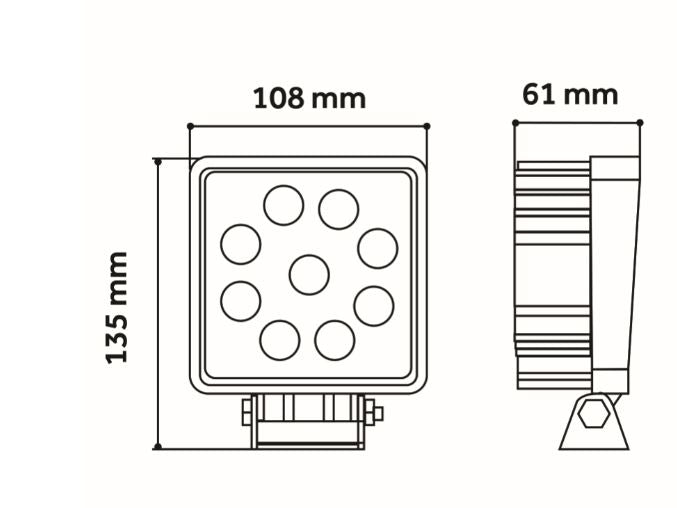 LED Square Flood Lamp 2200lm