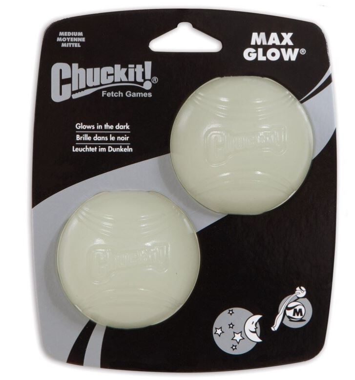 Chuck It Max Glow Ball Medium 2pk