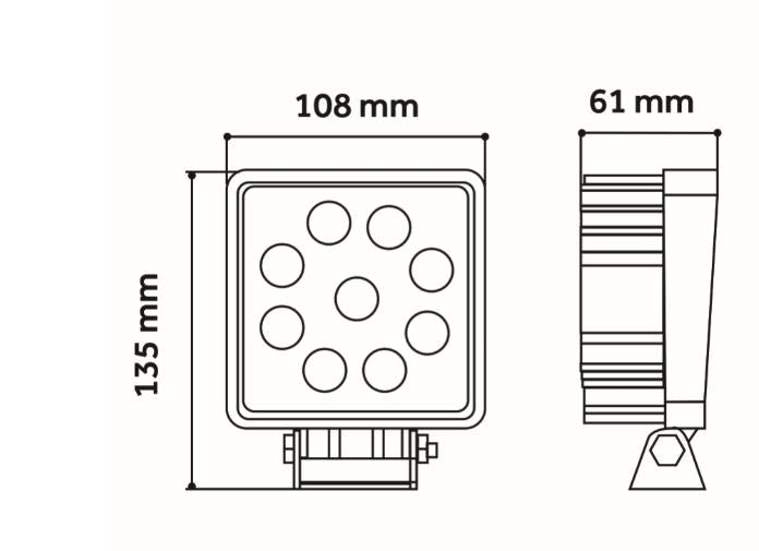 LED Square Flood Lamp 2200lm