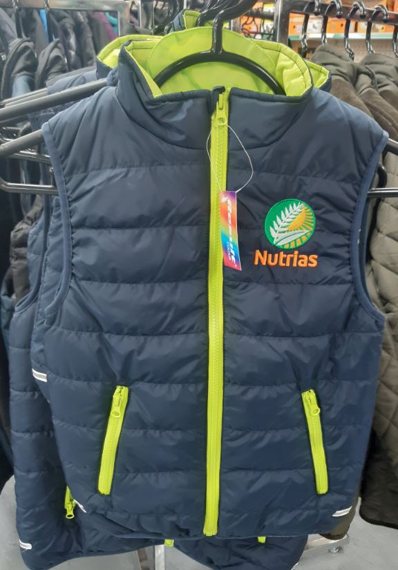 Nutrias Kids Bodywarmer Navy/Lime