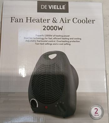 Sirocco Dual Fan Heater - Black 2000W