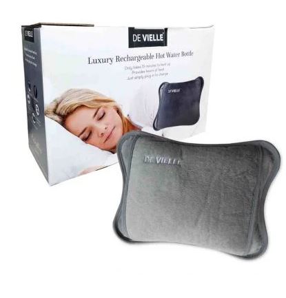 De Vielle Rechargeable Hot Water Bottle - Grey