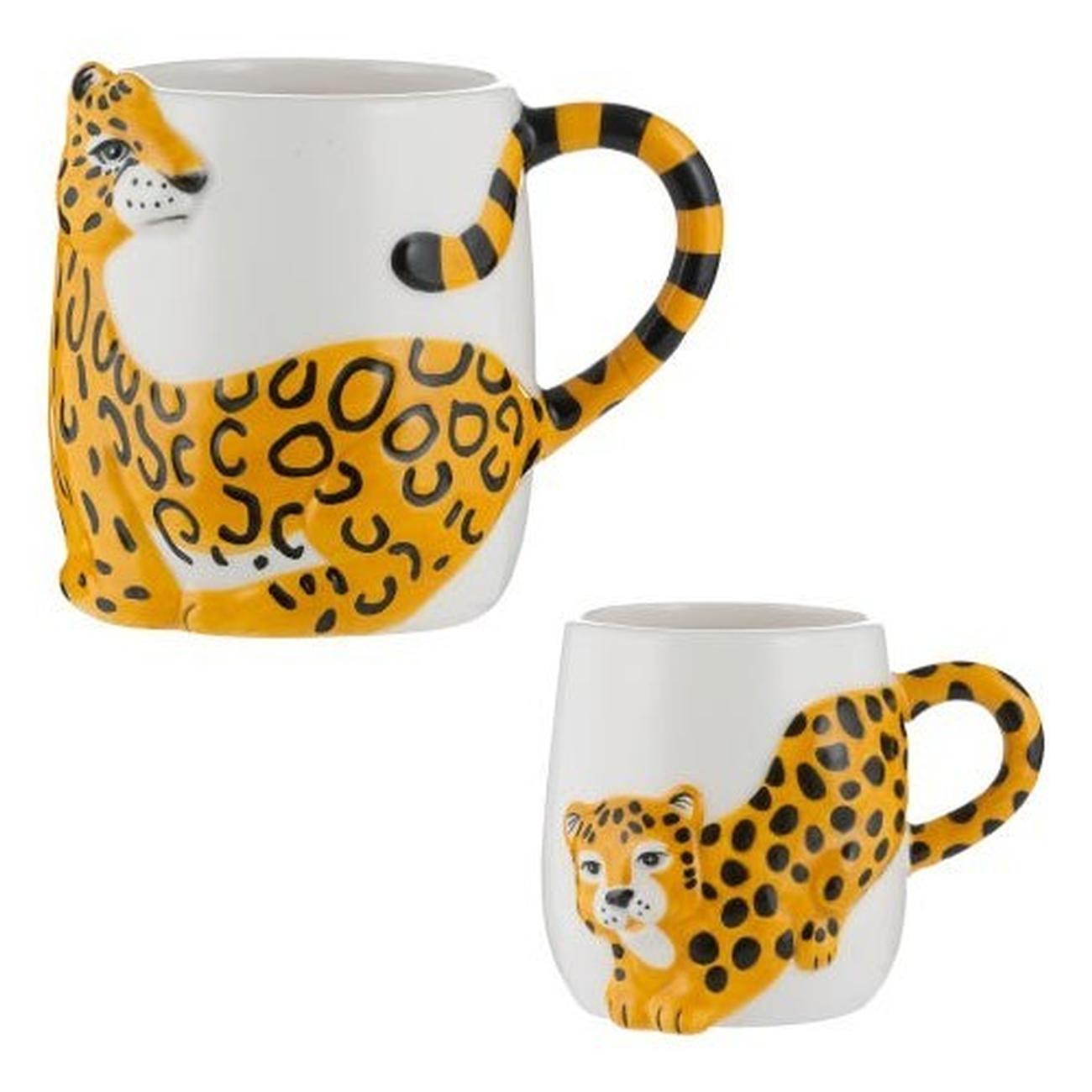 Price &amp; Kensington Cheetah Set Of 2 Mugs