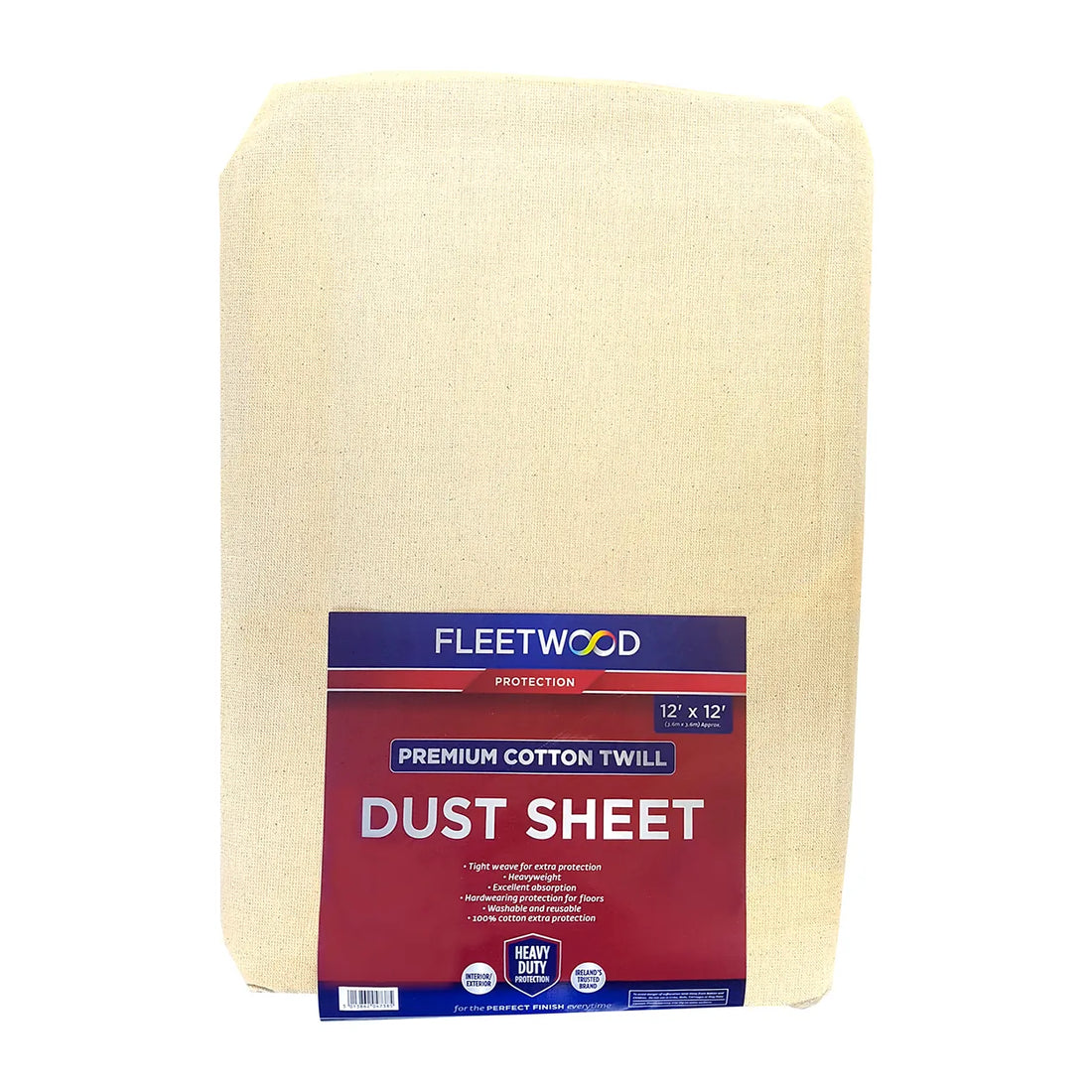 Premium Cotton Dust Sheet 12′ x 12′