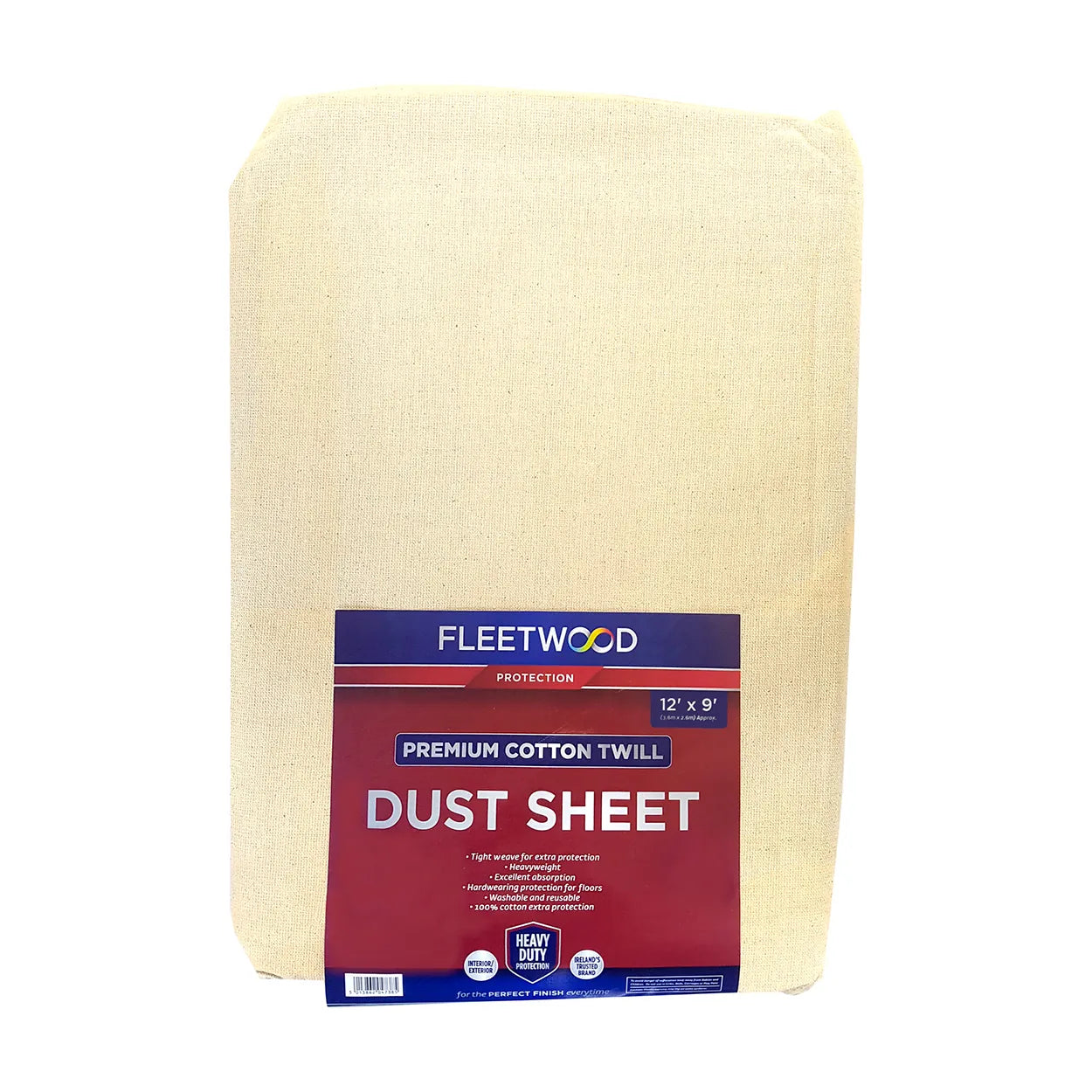 Premium Cotton Dust Sheet 12′ x 9′