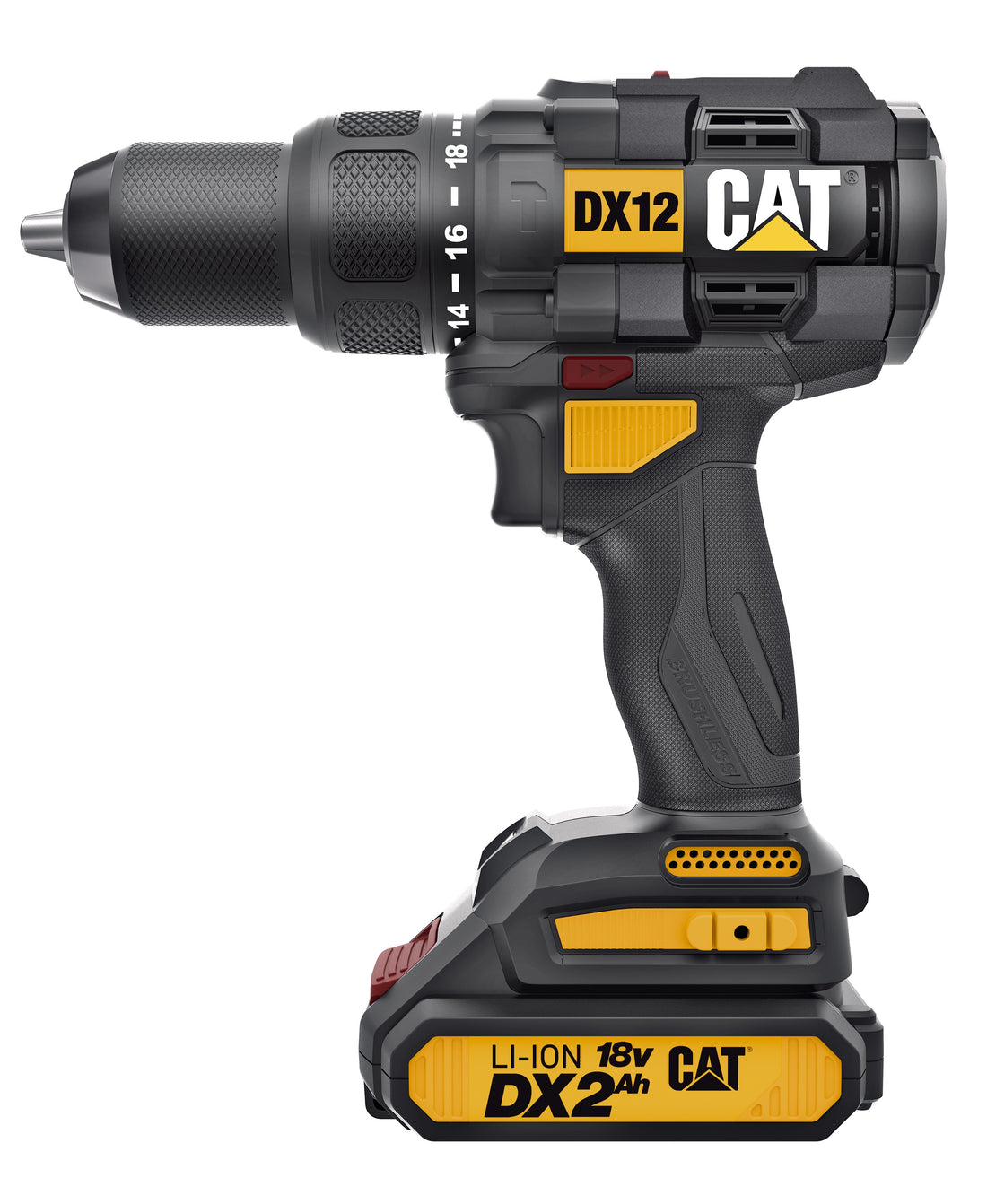 CAT 18V BL Combi Drill 2 x 2.0Ah Li-ion Batteries