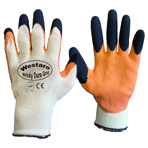 Bricky Grip Gloves Orange/Black