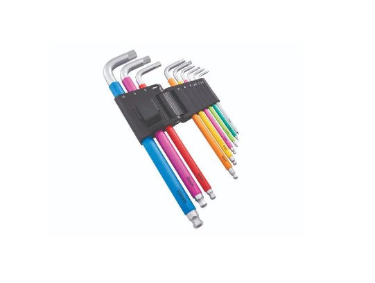 Faithfull 9 Piece Colour Coded Hex Key Set